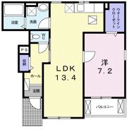 オー ルージュBの間取り画像