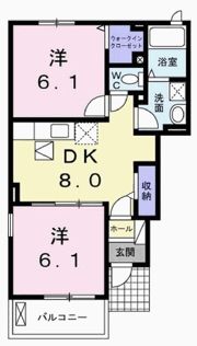 滝野リバティグレイスAの間取り画像
