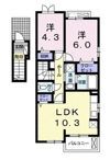 フラワー御園の間取り画像