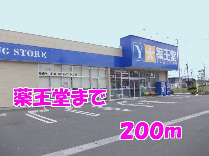 近くの薬王堂までまで200m（徒歩3分）