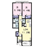 アンジュ 錦の間取り画像