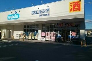 近くのウエルシア豊川大崎町店様まで730m（徒歩10分）