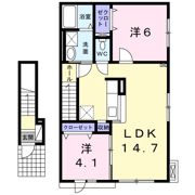 プランタン シャリテⅠの間取り画像