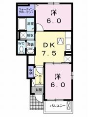 クレモン ティーヌ Bの間取り画像