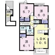 ボニートⅡAの間取り画像