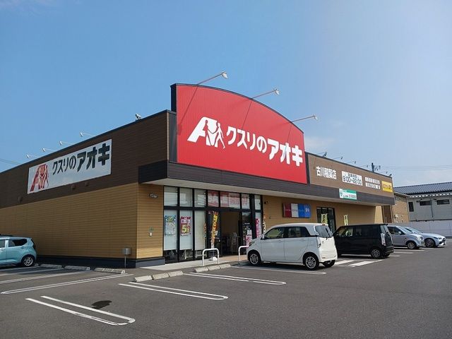 近くのクスリのアオキ古川稲葉店まで750m(徒歩10分)