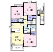 グランディール西囲 Cの間取り画像