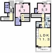 ウィステリア西砂Ⅰの間取り画像