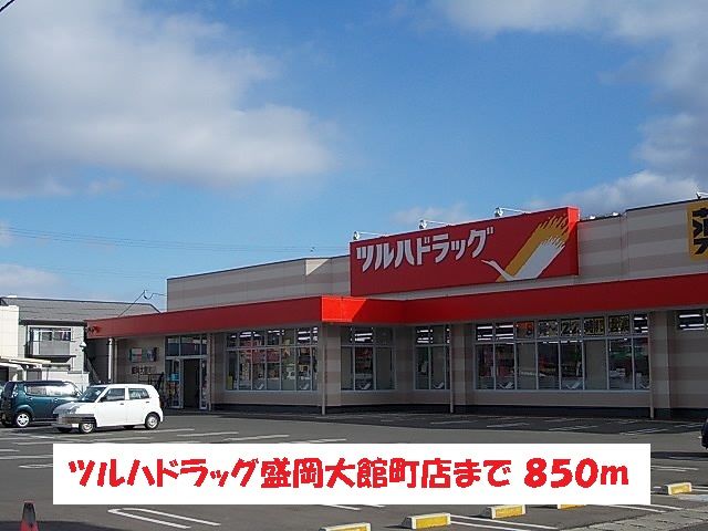 近くのツルハドラッグ盛岡大館町店まで850m（徒歩11分）