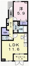 ロワゾ倉吉の間取り画像