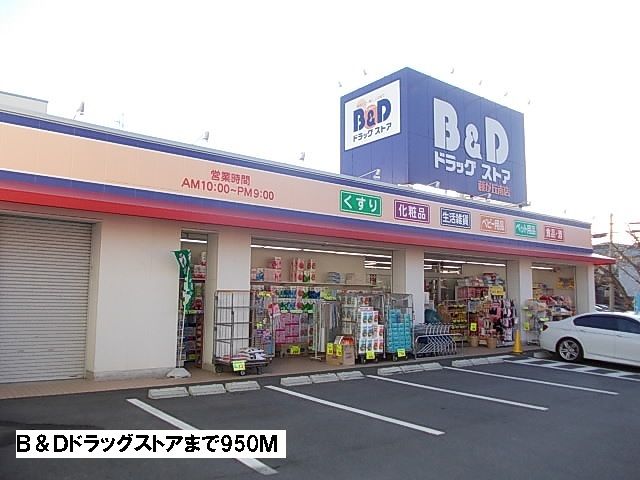 近くのドラッグストアまで950m（徒歩12分）