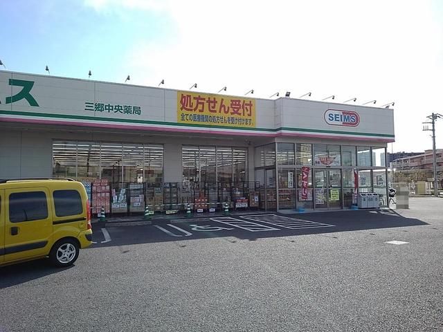 近くのドラッグセイムス三郷中央店まで650m（徒歩9分）