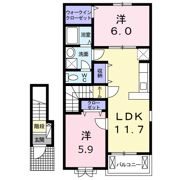 ゼフィール新富士の間取り画像