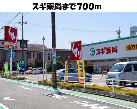 近くのスギ薬局北内店まで700m（徒歩9分）