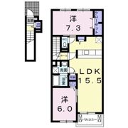 ベル フラン Bの間取り画像