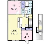 リヴァーサイド・ベルBの間取り画像