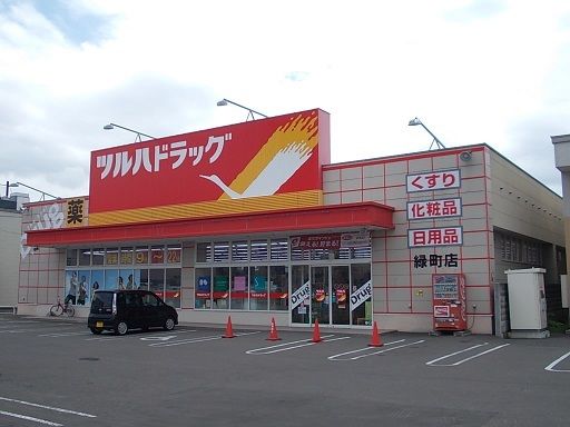 近くのツルハドラッグ緑町店まで700m（徒歩9分）