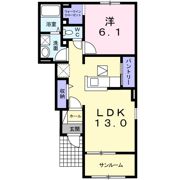 シャン・ド・フルールⅠの間取り画像