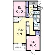 ベル セゾンBの間取り画像