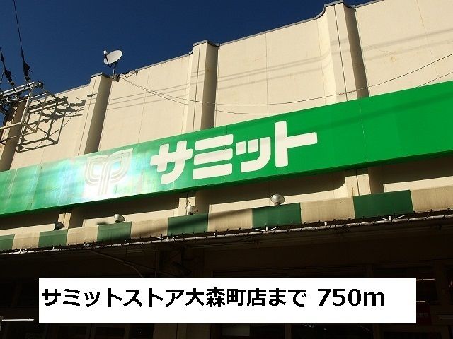 近くのサミットストア大森町店まで750m（徒歩10分）