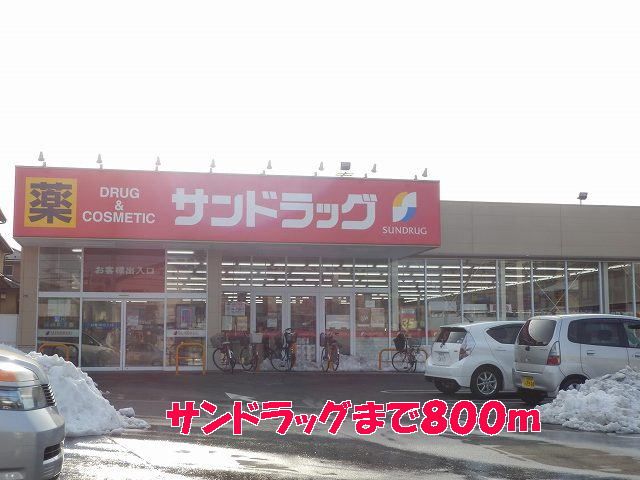 近くのサンドラッグまで800m(徒歩10分)