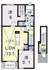 オ・ソレイユAの間取り画像