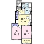 シエル ブルー Ⅰの間取り画像