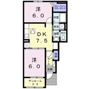 エル カターサBの間取り画像