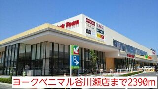 近くのヨークベニマル谷川瀬店まで2,390m（徒歩30分）