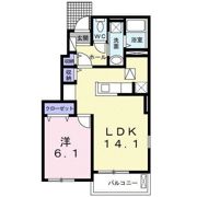 シティ フォレスト米ノ城Bの間取り画像