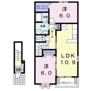 エルハーベン加茂宮Dの間取り画像