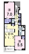 アンジュⅡの間取り画像