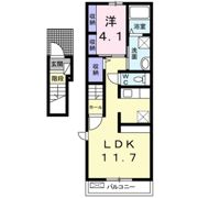 アムール・クロワール Aの間取り画像