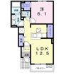 メゾンアンソレイエの間取り画像