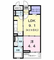 フラワー ヨネの間取り画像