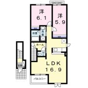 サニーコートヴィラ Dの間取り画像