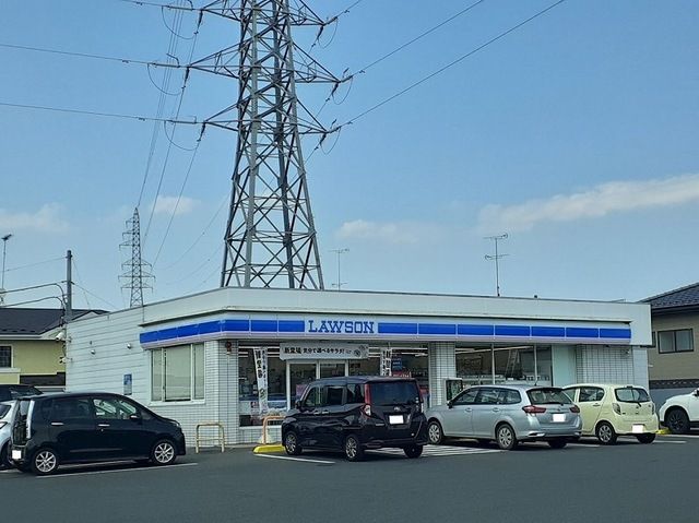 近くのローソン相馬粟津店まで650m（徒歩9分）