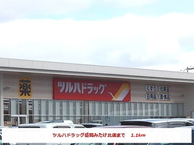 近くのツルハドラッグ盛岡みたけ北店まで1,100m（徒歩14分）
