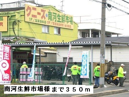 近くの南河生鮮市場様まで350m（徒歩5分）