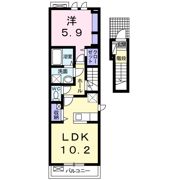 アン・ソレアード Cの間取り画像