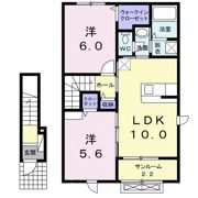 レジデンス町北Ⅱの間取り画像