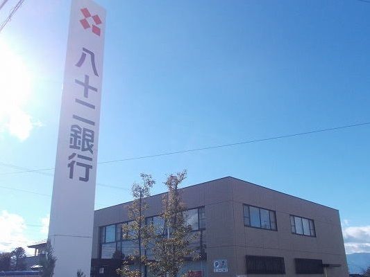 近くの八十二銀行まで1,600m(徒歩20分)