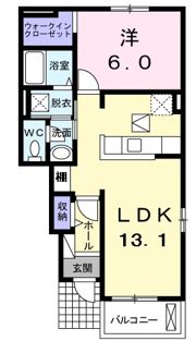 コンフォルターブルBの間取り画像