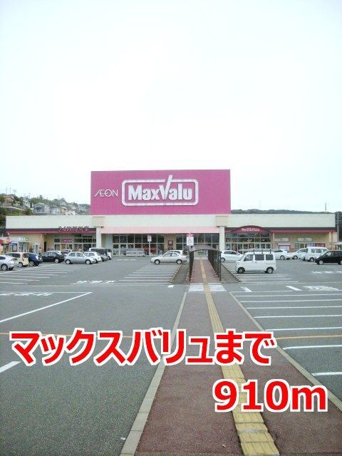 近くのマックスバリュまで910m（徒歩12分）