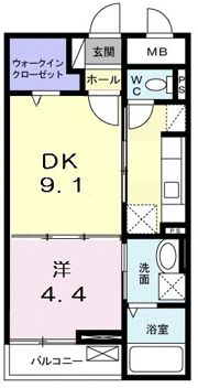 シエル・ブルー Bの間取り画像