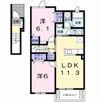 ラ・ロゼヴェ－ルAの間取り画像