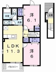 ラ・ロゼヴェ－ルBの間取り画像