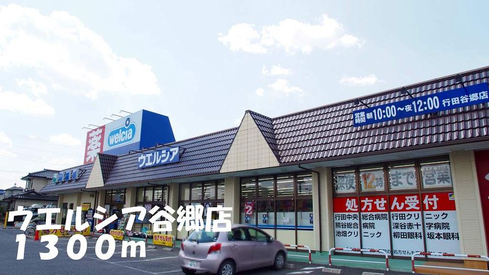 近くのウエルシア谷郷店まで1,300m（徒歩17分）