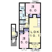 ヴィラ清瀧 Dの間取り画像
