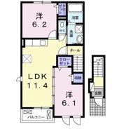 レジリエンス Bの間取り画像